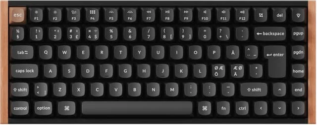 Keychron K2 HE SE trådløst gamingtastatur, svart med tre